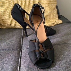 Alaia Paris Black Fabric open toe shoes